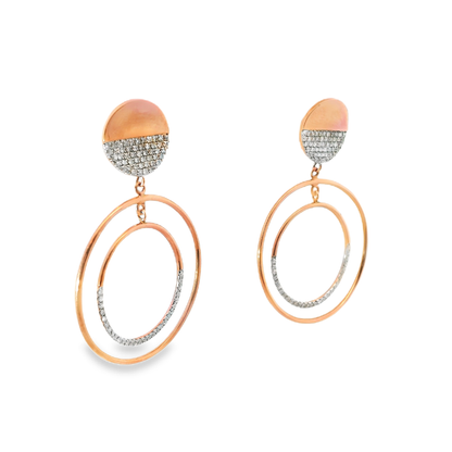0.52CT Diamond 14k Rose Gold Earring