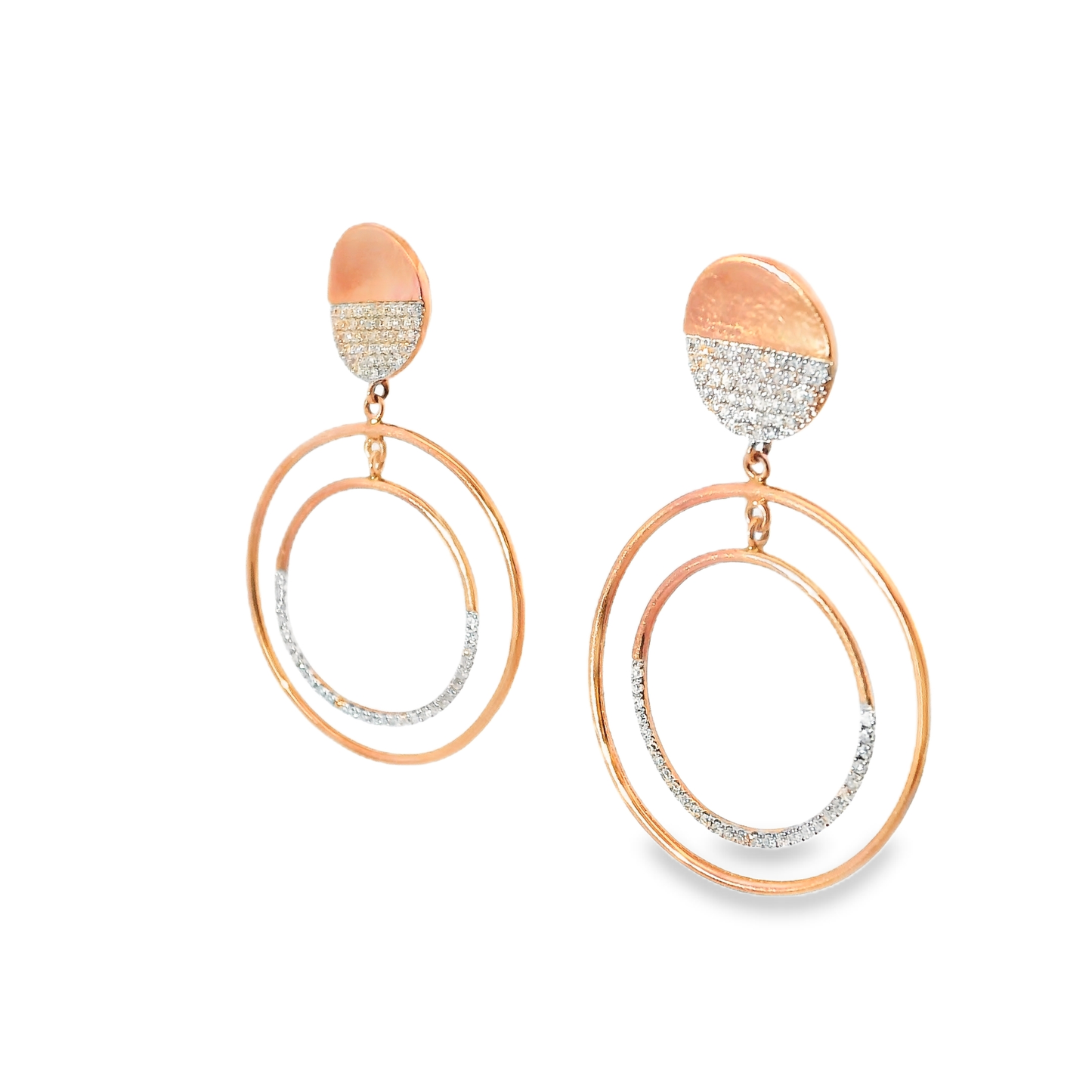 0.52CT Diamond 14k Rose Gold Earring