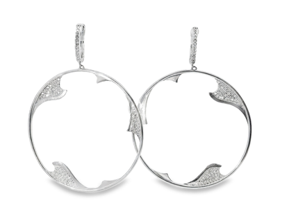 0.56CT Diamond 14k white Gold Earring