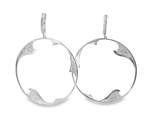 0.56CT Diamond 14k white Gold Earring