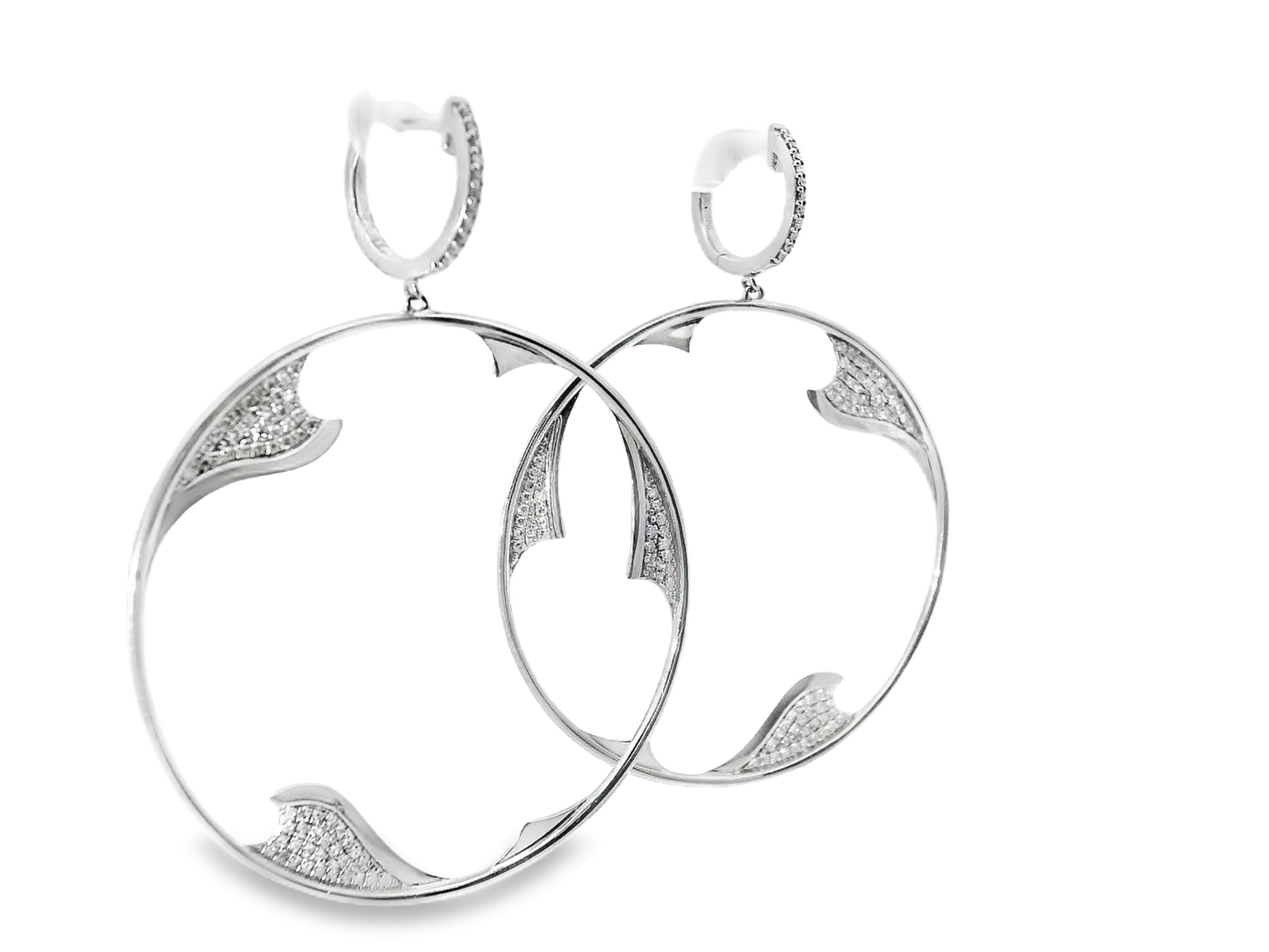 0.56CT Diamond 14k white Gold Earring