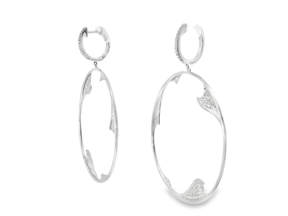 0.56CT Diamond 14k white Gold Earring