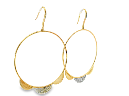 0.34CT Diamond 14k Rose Gold Earring