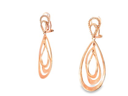 0.21CT Diamond 14k Rose Gold Earring
