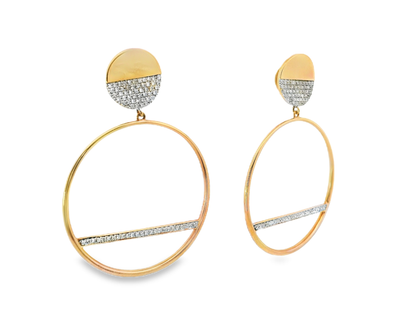 0.49CT Diamond 14k Rose Gold Earring