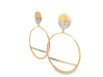 0.49CT Diamond 14k Rose Gold Earring