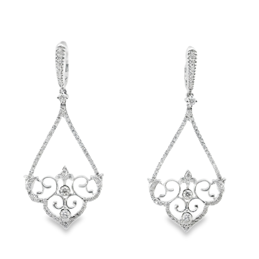 1.53CT Diamond 18k White Gold Earring