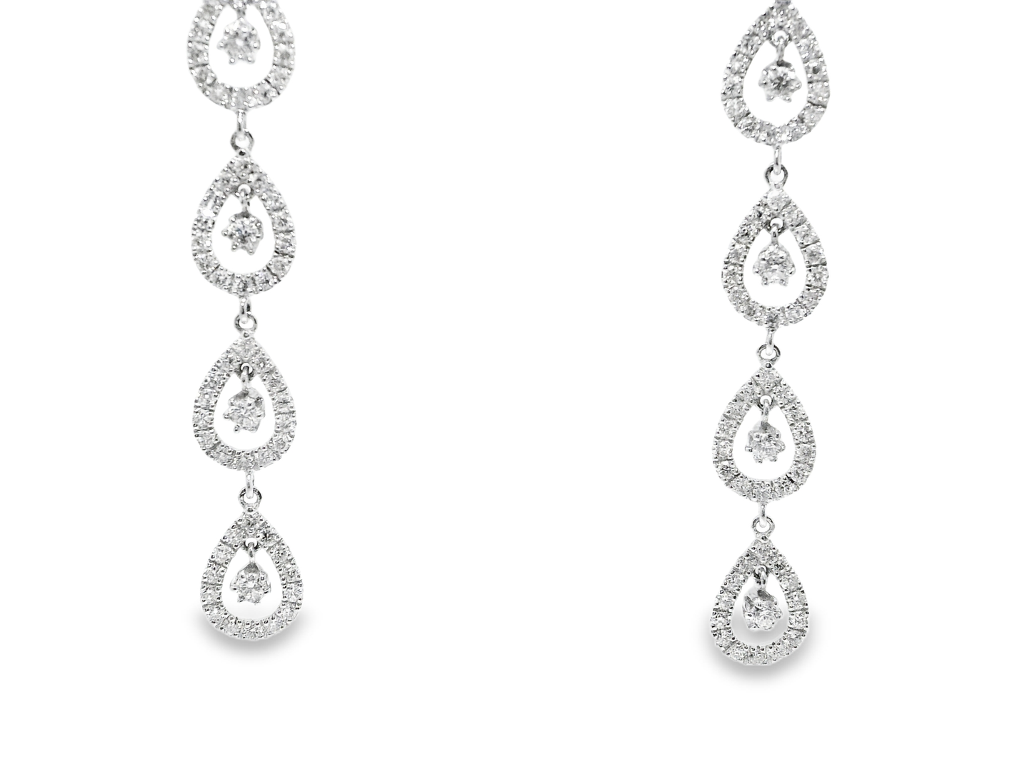 3.00CT Diamond 14k White Gold Earring