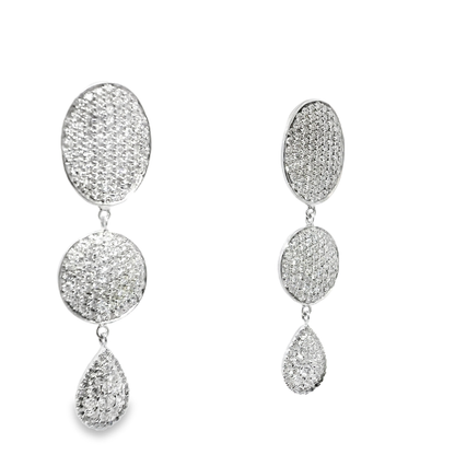 4.05CT Diamond 14k white Gold Earring