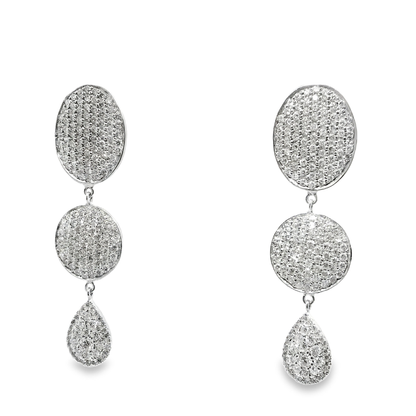 4.05CT Diamond 14k white Gold Earring