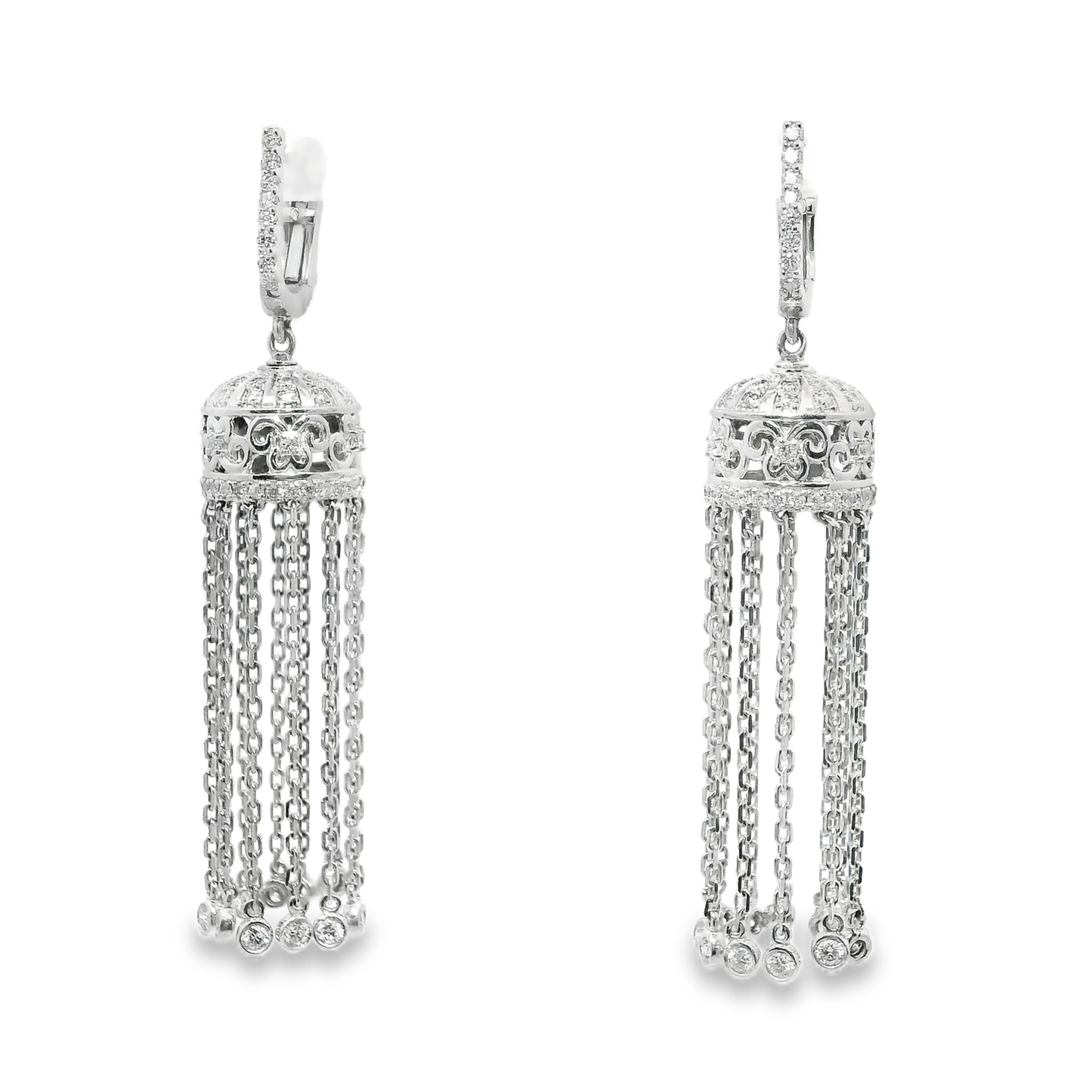 1.61CT Diamond 14k White Gold Earring