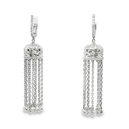 1.61CT Diamond 14k White Gold Earring