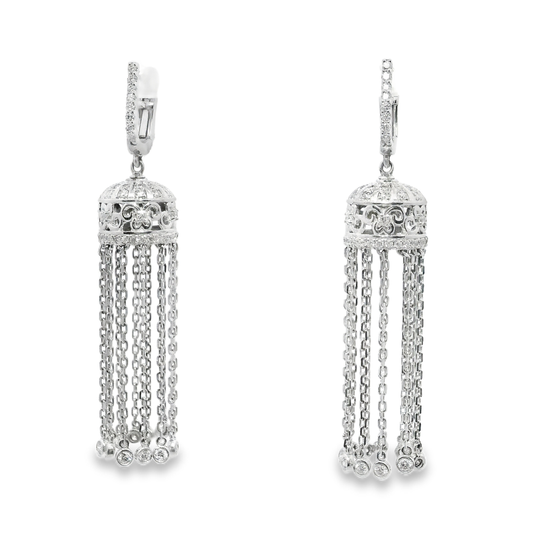 1.61CT Diamond 14k White Gold Earring