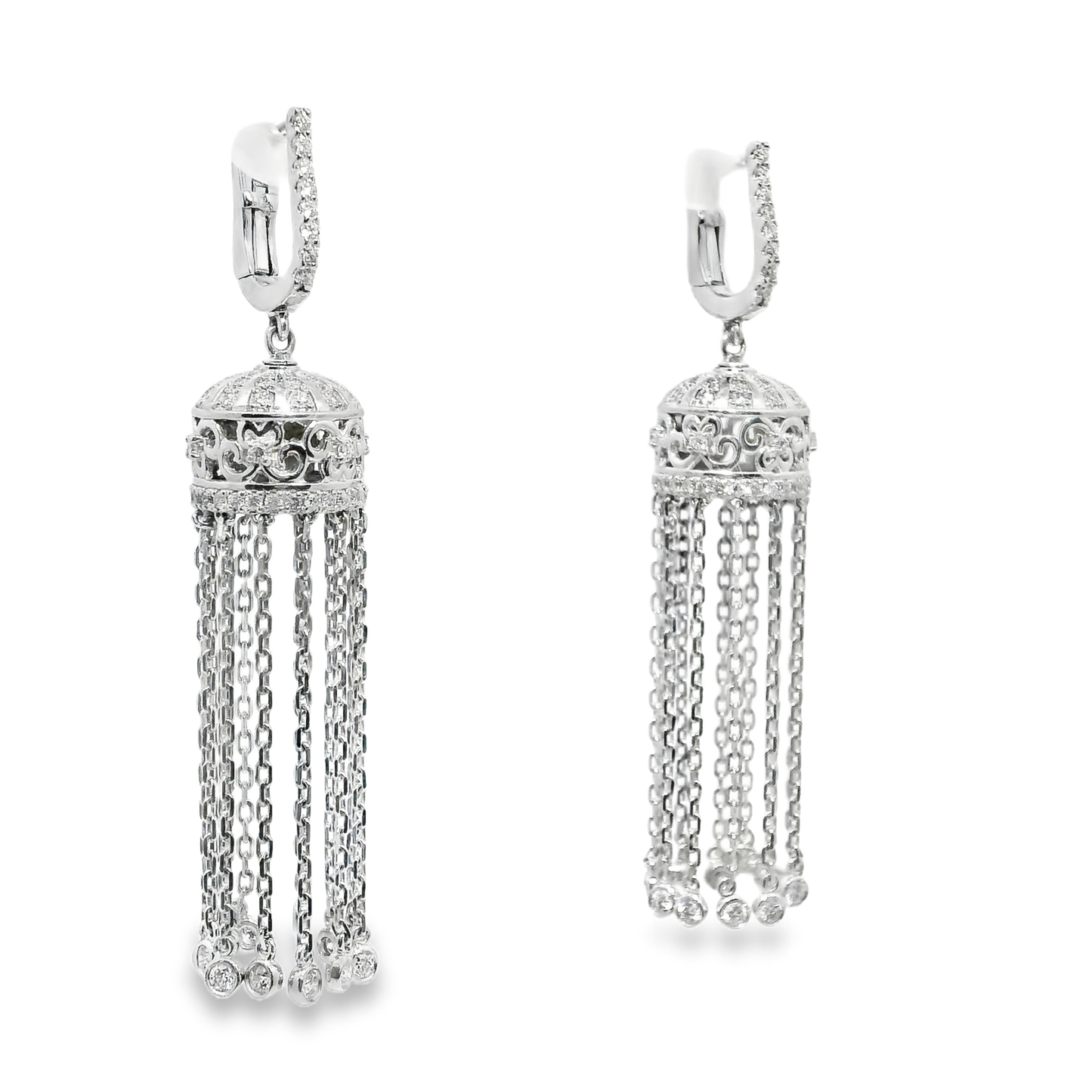 1.61CT Diamond 14k White Gold Earring