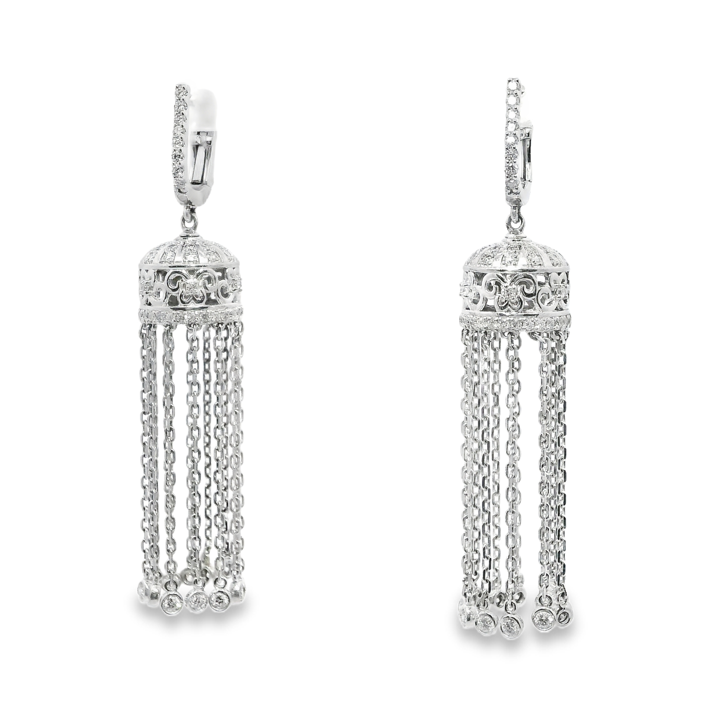 1.61CT Diamond 14k White Gold Earring