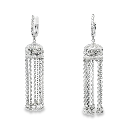 1.61CT Diamond 14k White Gold Earring
