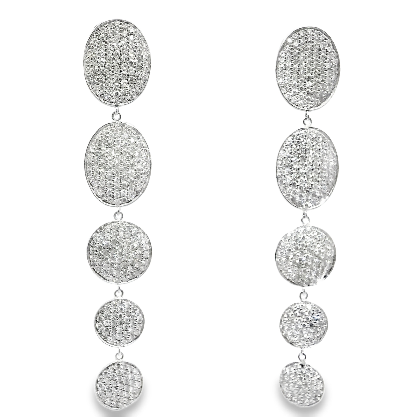 5.50CT Diamond 14k White Gold Earring