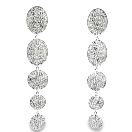 5.50CT Diamond 14k White Gold Earring