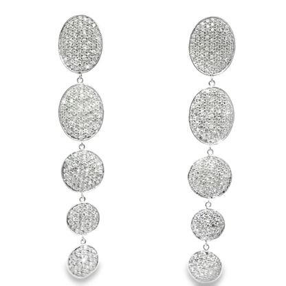 5.50CT Diamond 14k White Gold Earring
