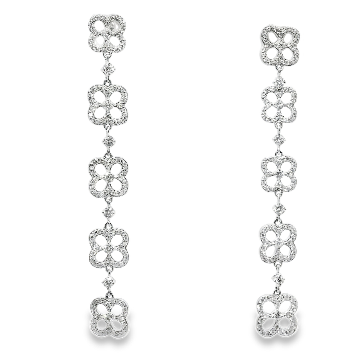 2.20CT Diamond 14K White Gold Earring