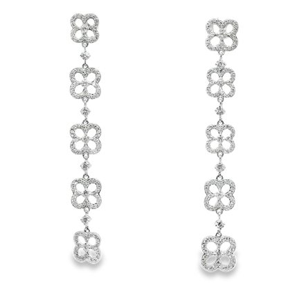 2.20CT Diamond 14K White Gold Earring