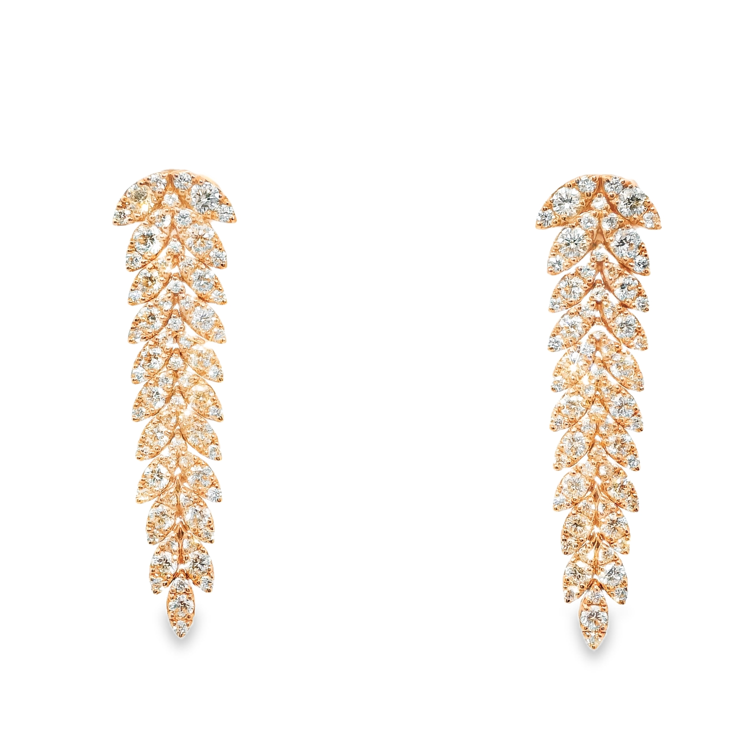 4.89CT Diamond 14K Gold Earring