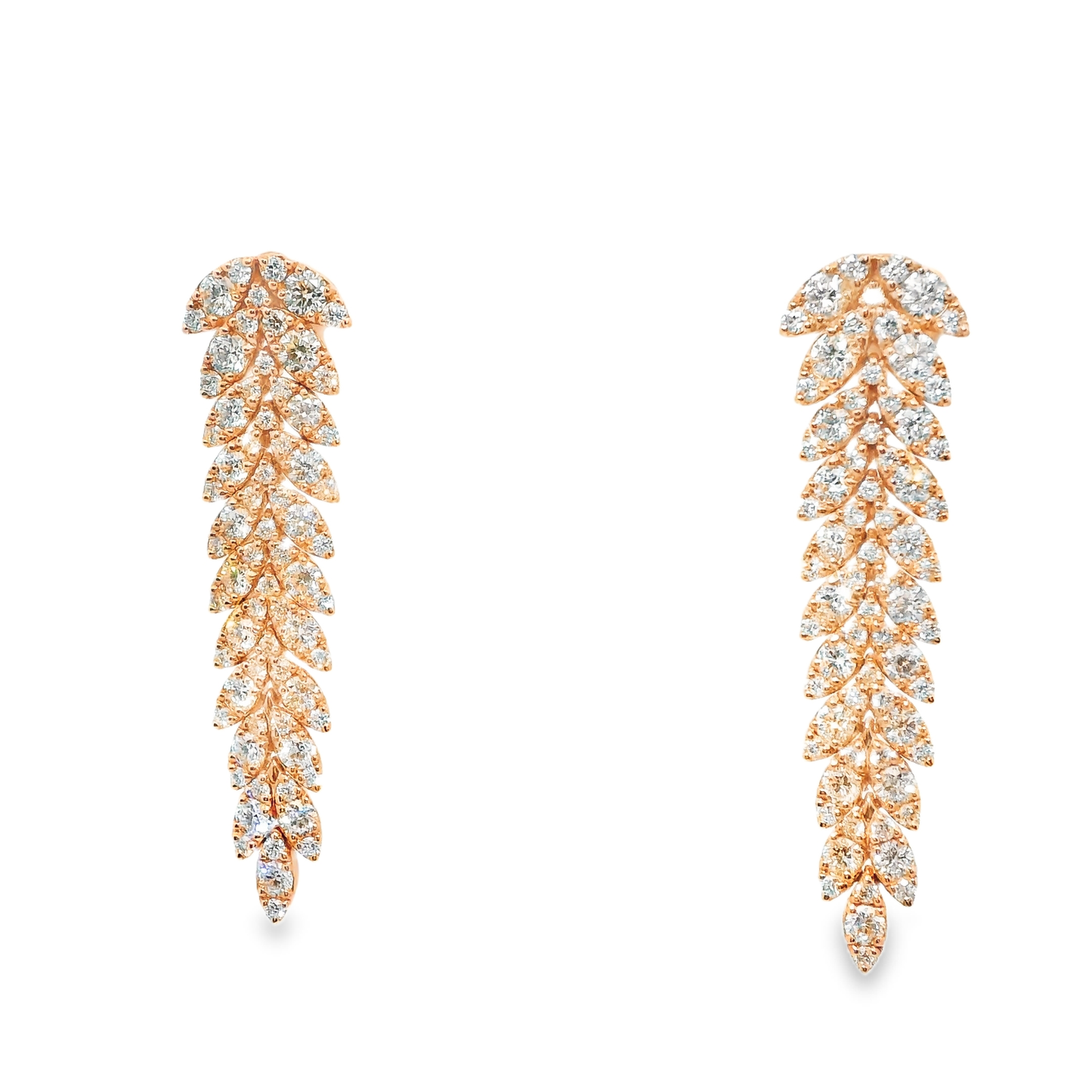 4.89CT Diamond 14K Gold Earring