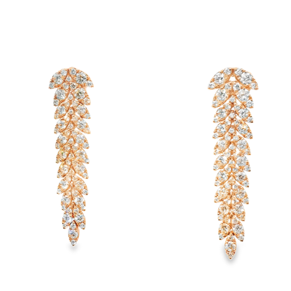 4.89CT Diamond 14K Gold Earring