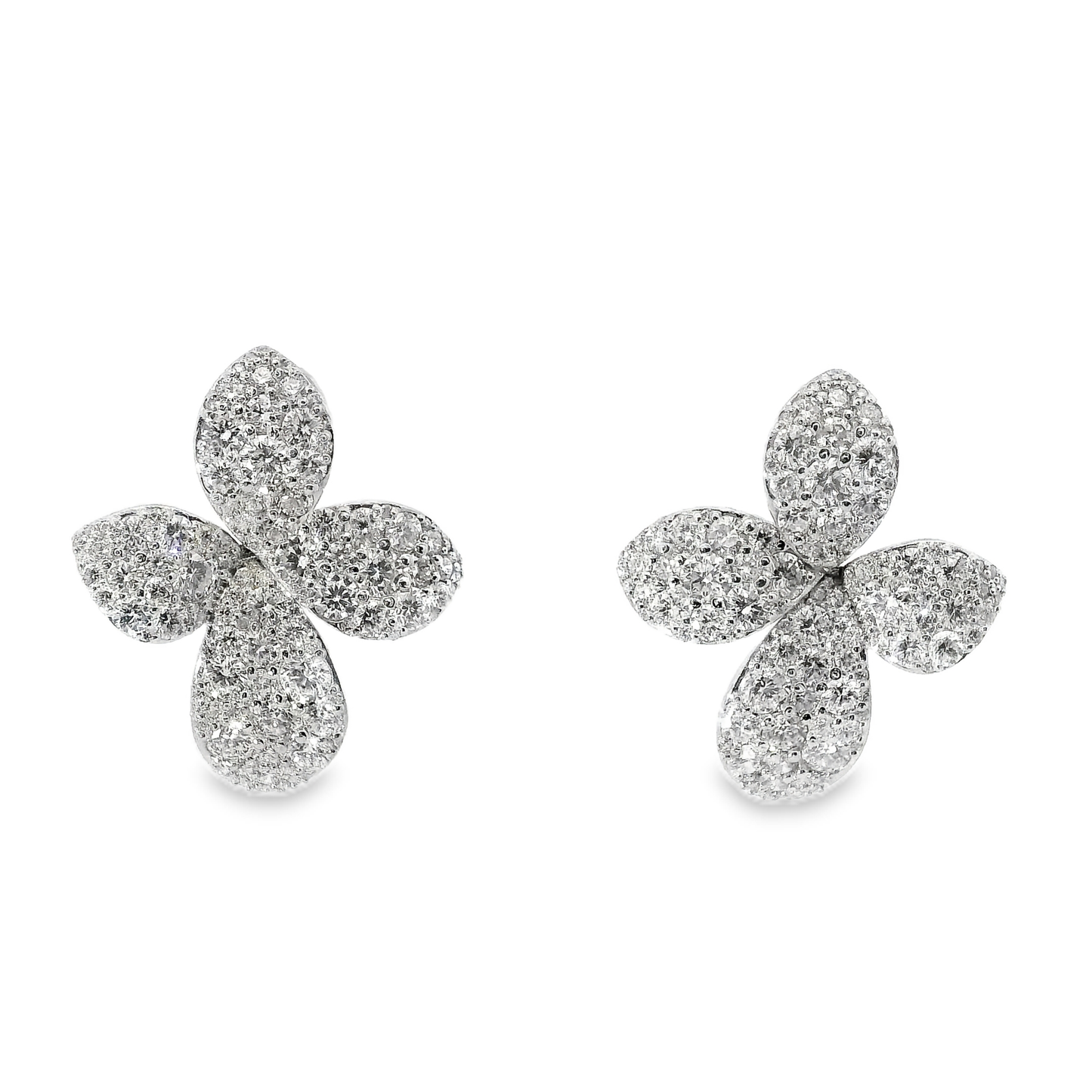 7.88CT Diamond 14K White Gold Earring