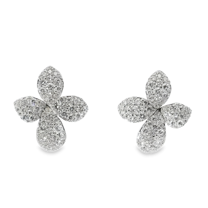 7.88CT Diamond 14K White Gold Earring