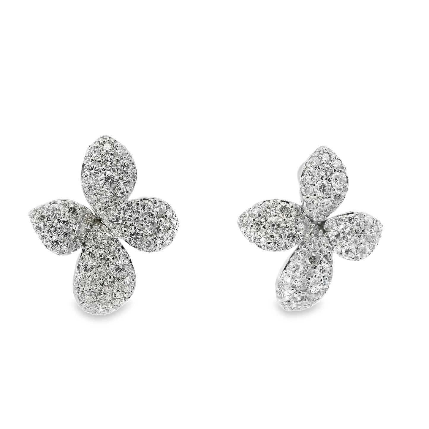 7.88CT Diamond 14K White Gold Earring