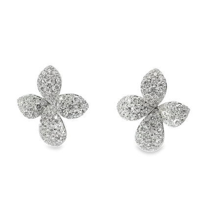 7.88CT Diamond 14K White Gold Earring