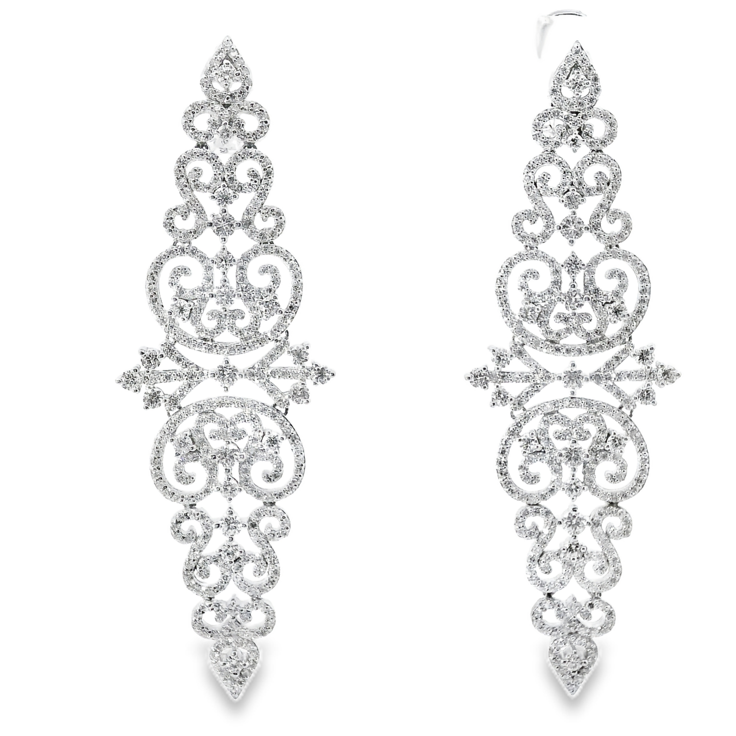 5.04CT Diamond 18K White Gold Earring