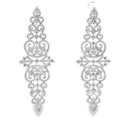 5.04CT Diamond 18K White Gold Earring