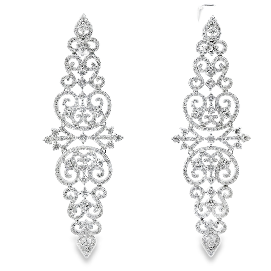 5.04CT Diamond 18K White Gold Earring