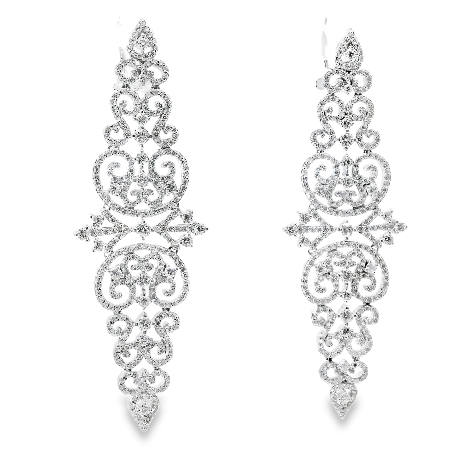 5.04CT Diamond 18K White Gold Earring