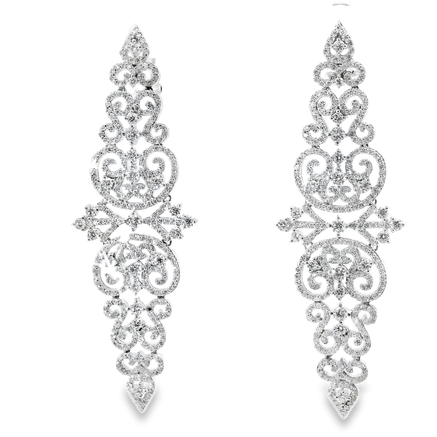 5.04CT Diamond 18K White Gold Earring