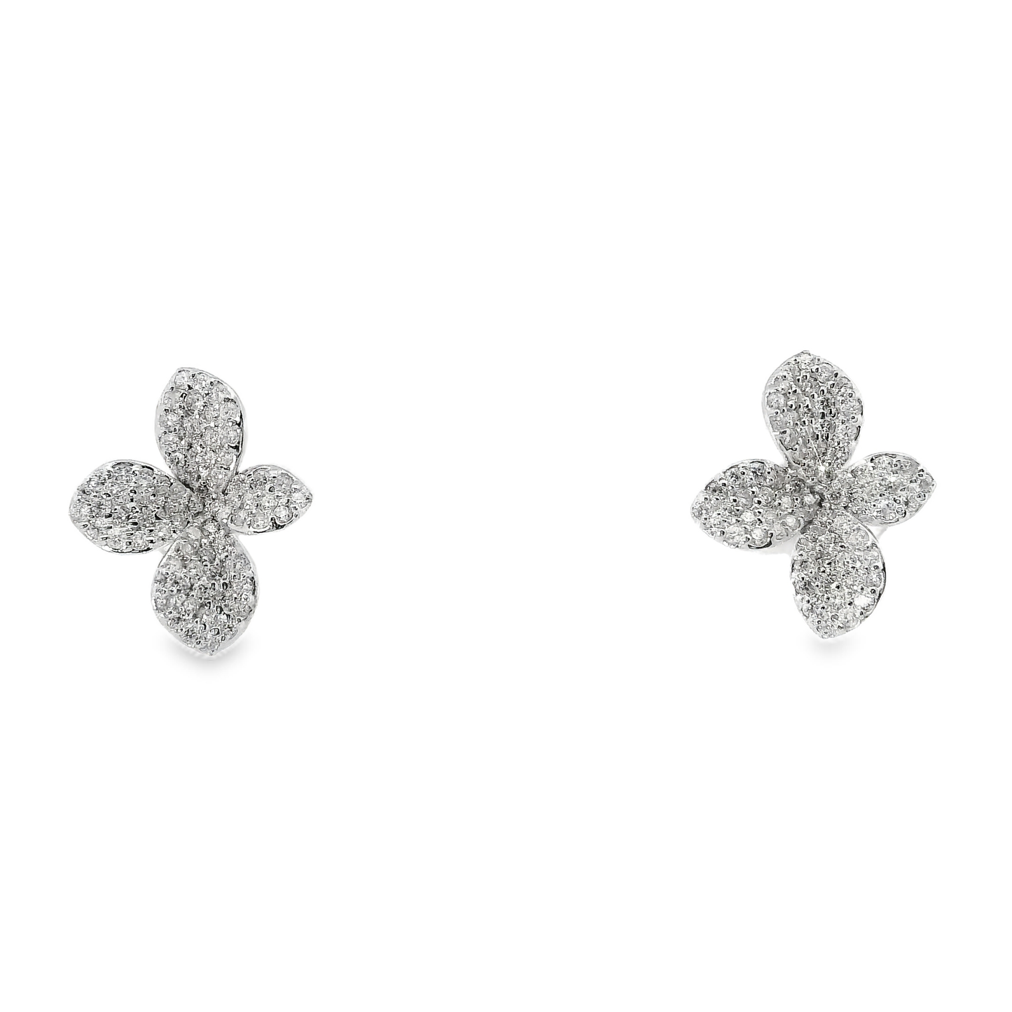 0.89CT Diamond 14K White Gold Earring