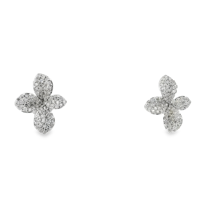 0.89CT Diamond 14K White Gold Earring