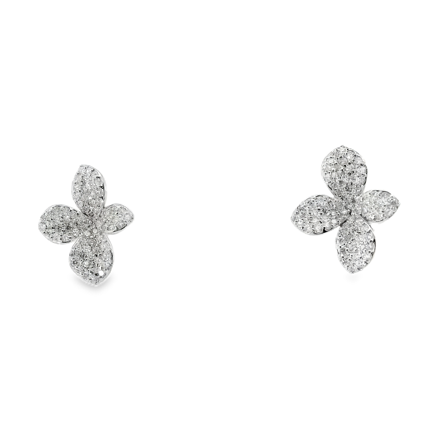0.89CT Diamond 14K White Gold Earring