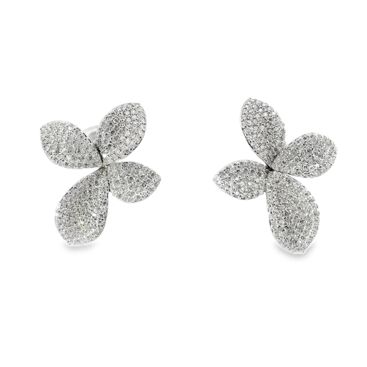 2.98Ct Diamond Earring 14k White Gold