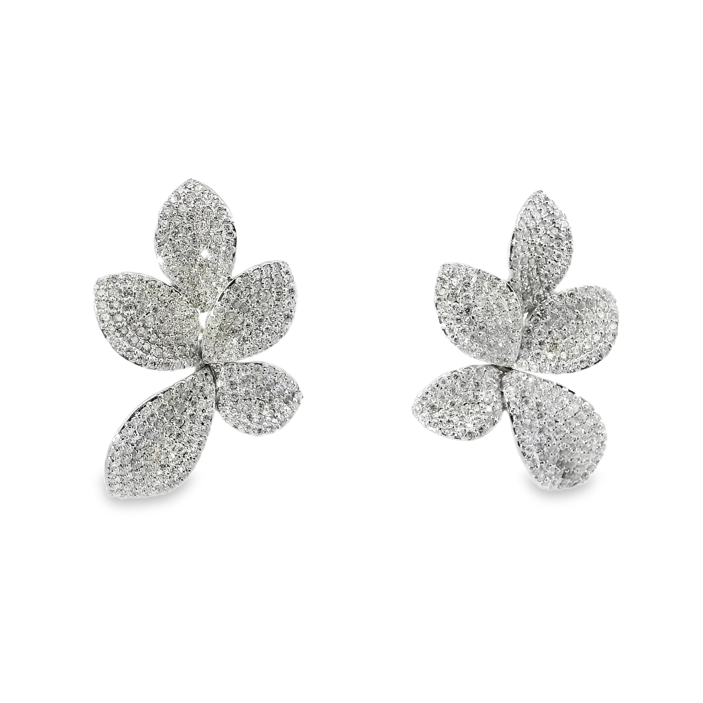 3.03Ct Diamond Earring 14k White Gold