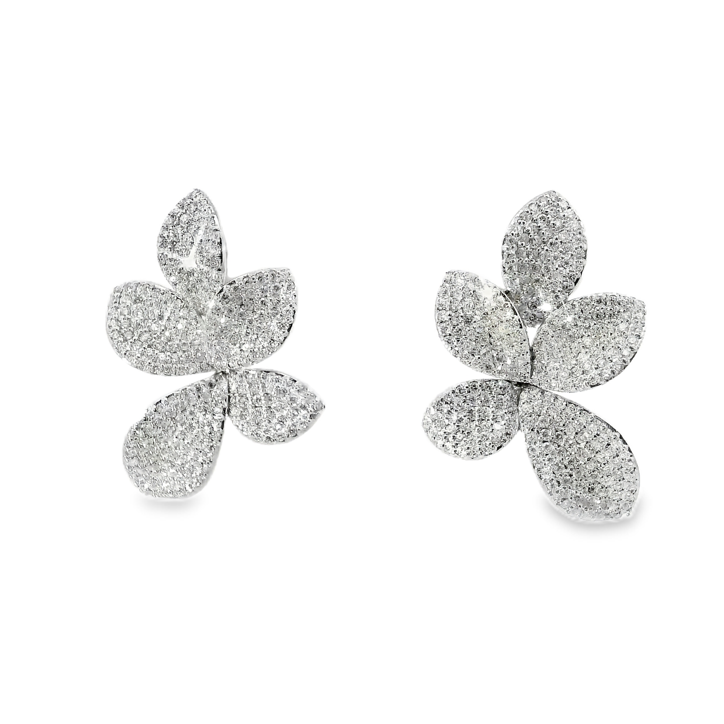 3.03Ct Diamond Earring 14k White Gold