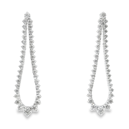 3.29Ct Diamond Earring 14k White Gold