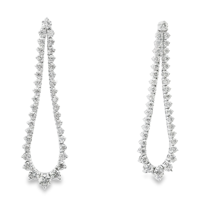 3.29Ct Diamond Earring 14k White Gold