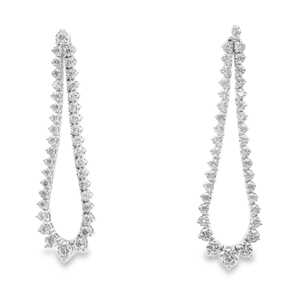 3.29Ct Diamond Earring 14k White Gold