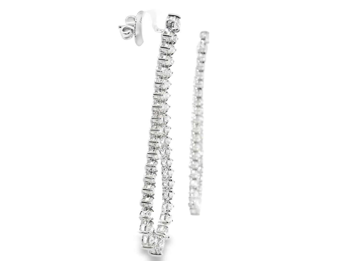 3.29Ct Diamond Earring 14k White Gold