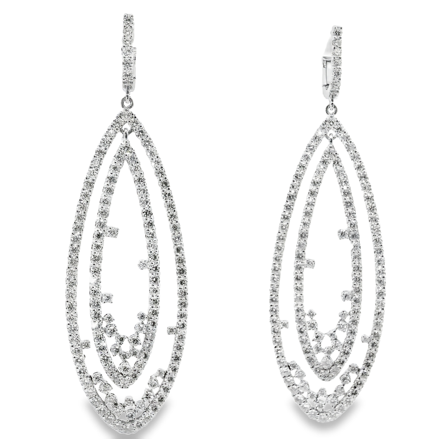 6.37Ct Diamond Earring 14k White Gold