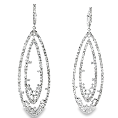 6.37Ct Diamond Earring 14k White Gold