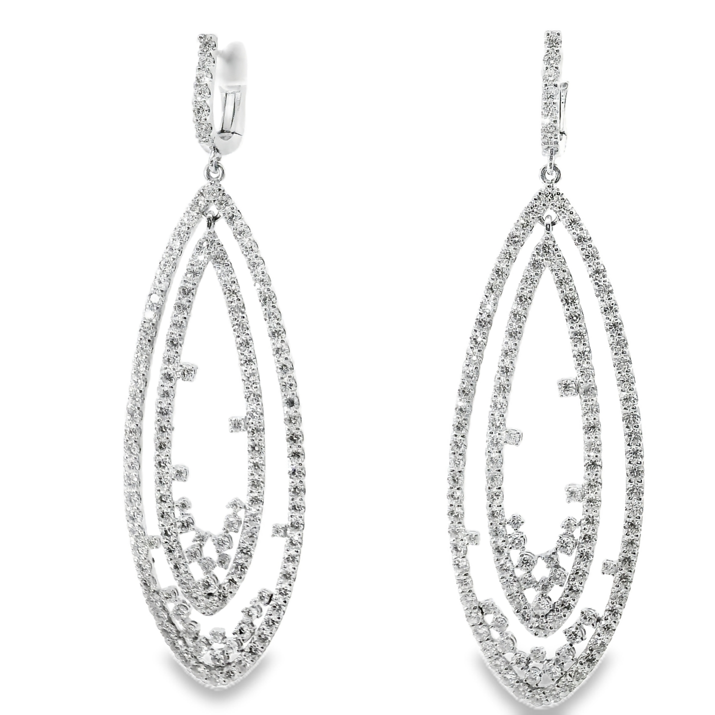 6.37Ct Diamond Earring 14k White Gold